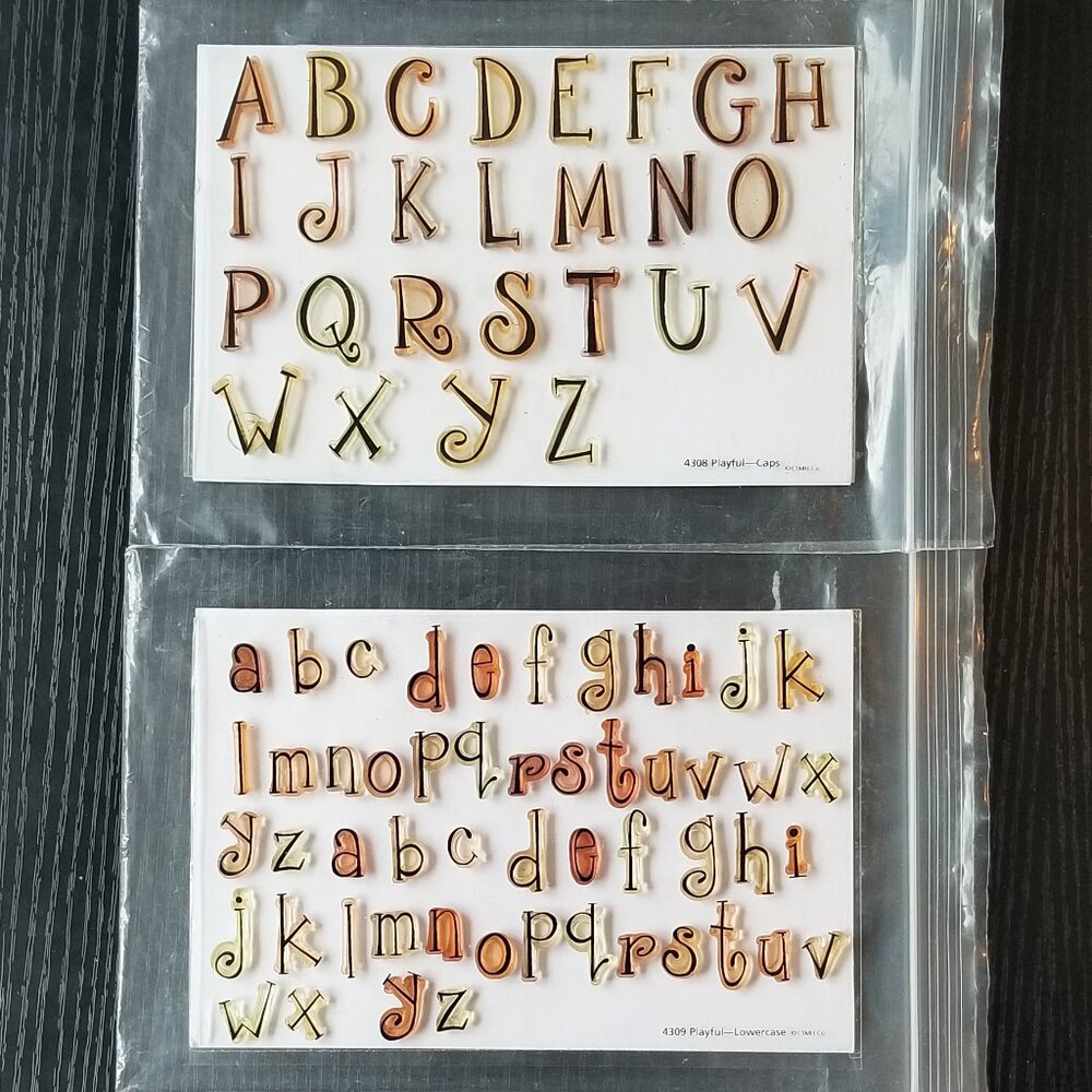 CTMH "Playful" Alphabet & Numbers Acrylic Stamps